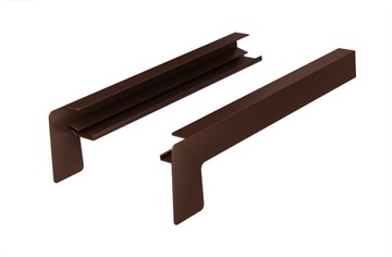 АЛЮМИНИЕВЫЕ СТОРОНКИ ДЛЯ ПРЯМЫХ ПОДОКОННИКОВ, КОРИЧНЕВЫЕ 8017, 30 см