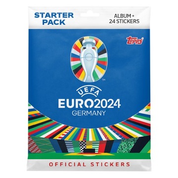 EURO 2024 TOPPS MATCH ATTAX ALBUM + 24 NAKLEJKI Zestaw Startowy
