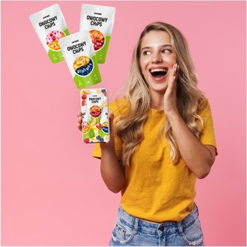 OWOCOWY CHIPS Owoce Liofilizowane 120g ZDROWA PRZEKĄSKA Rajski HiFOOD