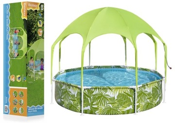 Садовый каркасный детский бассейн 244 см x 51 см Bestway 56432 Зеленый