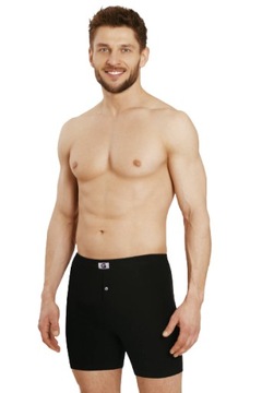 BOKSERKI MAJTKI męskie Bawełniane rozm. 6XL CZARNE SZORTY 130-150cm 1 szt.!