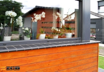 Керамическая подоконная плитка тип S 27 см графит