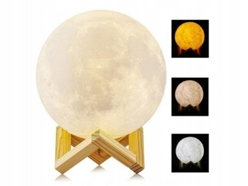 LAMPKA NOCNA KSIĘŻYC 3D MOON LIGHT 13cm ściemniacz