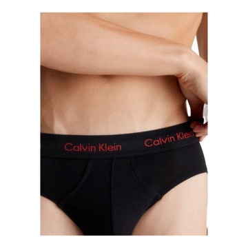 CALVIN KLEIN MAJTKI MĘSKIE SLIPY HIP BRIEF 3PK CZARNE r.M