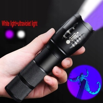 Zoom Fluorescencyjne czarne światło ultrafioletowe Flashlig