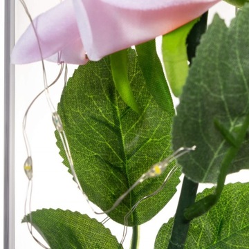 ВЕЧНАЯ РОЗА В СТЕКЛЕ, светящаяся светодиодная коробочка, ИДЕЯ ПОДАРКА НА ЖЕНСКИЙ ДЕНЬ