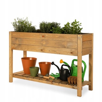 Балконный ящик для трав на ножках, цветочный горшок с полкой 118х40см ЭКО инспект