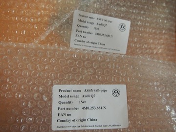 Audi Q7 4M Końcówki Wydechu Czarny Chrom NOWE ORI