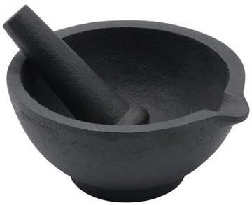 КУХОННАЯ СТУПКА С ПЕСТИКОМ ЧУГУННЫЙ ПЕСТИК ДЛЯ ИЗМЕЛЬЧЕНИЯ СПЕЦИЙ И ТРАВ