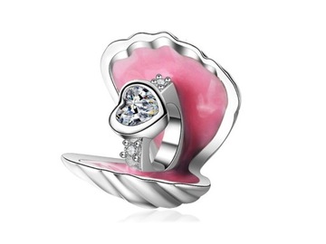 CHARMS PRZYWIESZKA BEADS MUSZLA PIERŚCIONEK RING