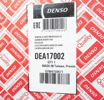 Wentylator wnętrza dmuchawa DENSO DEA17002 MERCED.