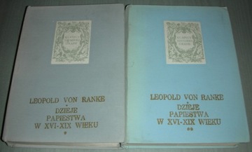 Dzieje papiestwa w XVI-XIX wieku 1/2 komplet Ranke
