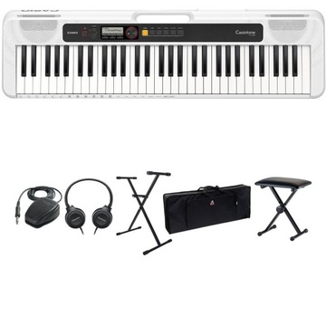 KEYBOARD CASIO CT-S200 Zestaw XXL 60 mies. Biały