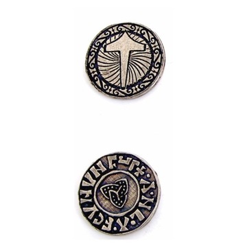 ZESTAW 12 NORDYCKICH METALOWYCH MONET LARP RPG