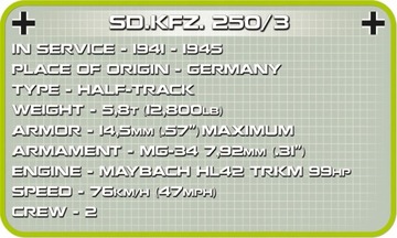COBI 2526 БЛОКИ НЕМЕЦКОГО ТРАНСПОРТЕРА SD.KFZ GRYF