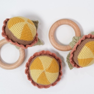 PREZENT DLA NIEMOWLAKA DZIECKA ZABAWKA GRZECHOTKA HANDMADE CHRZEST ROCZEK