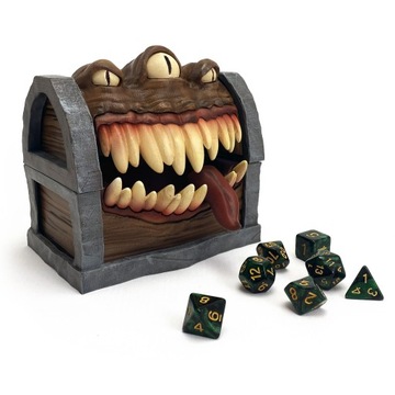 Pojemnik na kości do gry - Mimic Dice Box Malowane ręcznie