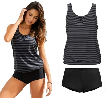 103T Bonprix tankini komplet strój kostium kąpielowy dwuczęściowy 44