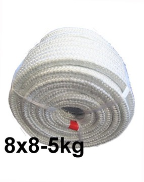 Sznur do pieca 8x8 mm - 5 kg sznurek szklany szczeliwo wysokotemperaturowe