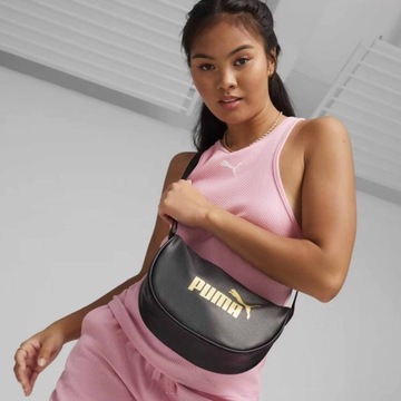 PUMA CORE UP HALF MOON BAG TOREBKA TORBA LISTONOSZKA NA RAMIĘ MAŁA CZARNA