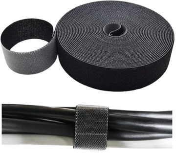 Taśma opaska rzep rzepowa organizer kabli 10mm 1m