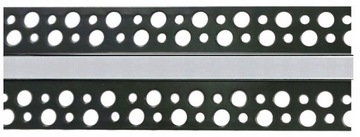 Чёрный алюминиевый ПРОФИЛЬ для ГИП ПЛИТКИ + опаловый СВЕТИЛЬНИК + колпачки 2м