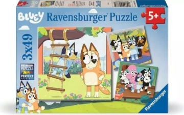 Ravensburger, Пазли 3x49: Bluey і друзі (12004378)