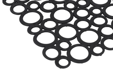 Вставка для решетки под раковину, защитный кухонный коврик, квадратный, черный, резина, 28 см