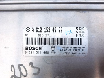 JEDNOTKA SPÍNACÍ SKŘÍŇKA MERCEDES W209 W203 2.7CDI A6121534979
