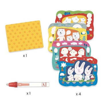 ВОДНЫЕ РАСКРАСКИ DJECO Спрятанный на дороге