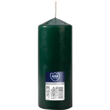 BISPOL 15cm świeca walec 60/150 BUTELKOWA ZIELEŃ