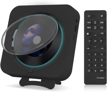 PRZENOŚNY ODTWARZACZ CD GŁOŚNIK BLUETOOTH NAŚCIENNY RADIO FM CZARNY