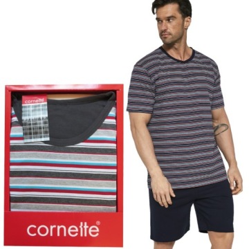 CORNETTE piżama męska VARIOUS 338/07 paski melanż