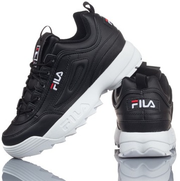 Oryginalne damskie buty sportowe Fila Disruptor Wmn Low czarne rozmiar 37