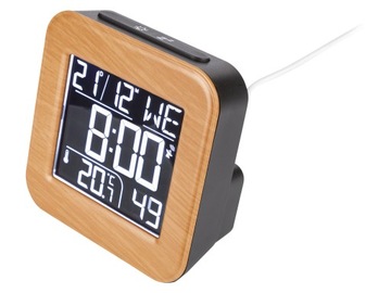 BUDZIK ZEGAR RADIOWY KALENDARZ TEMPERATURA + 3 WYMIENNE RAMKI