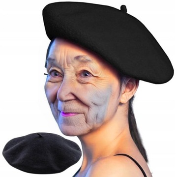 КЛАССИЧЕСКИЙ ФРАНЦУЗСКИЙ БЕРЕТ С АНТЕННОЙ, ТЕПЛАЯ ЗИМА ДЛЯ МОЛОДЫХ И ПОШИЛЫХ ЛЮДЕЙ