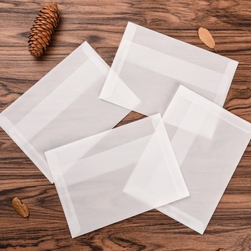 20 SZT. PRZEZROCZYSTYCH BRĄZUJĄCYCH PUSTYCH KOPERT PAPIEROWYCH