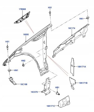 ОПОРА КРЫЛА DISCOVERY V L462 HY32-16151-AA