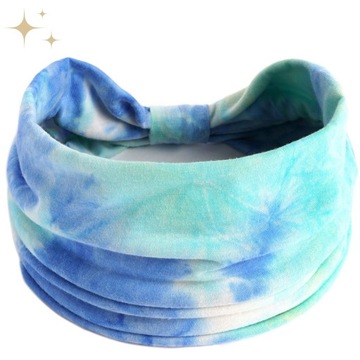 Opaska na głowę SZEROKA do włosów kolorowa WYGODNA ombre na uszy EFEKTOWNA