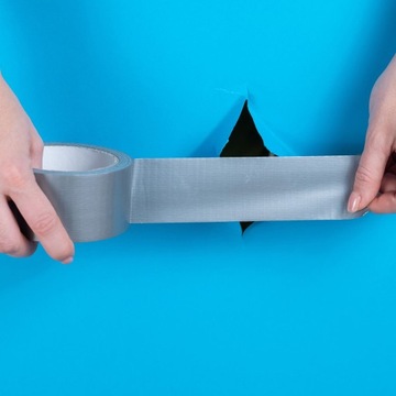 РЕМОНТНАЯ ЛЕНТА, клейкая, армированная серая, прочная, серебристая клейкая лента, 15М