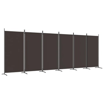 Parawan VidaXL 350271 6-panelowy 520 x 180 cm brązowy