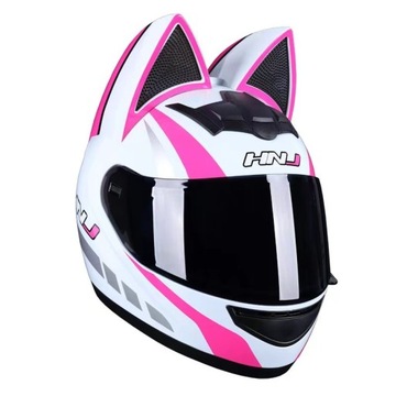 KASK MOTOCYKLOWY KOBIECY USZY Z SZYBKĄ ROZ M