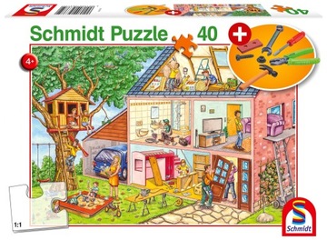 Schmidt Puzzle 40 el Remont domu + narzędzia