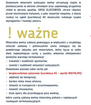 WEŁNA MINERALNA URSA MODULO 0,037 R GR 10 CM