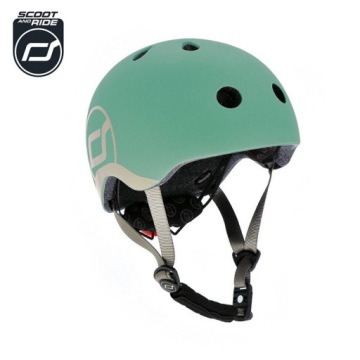 Детский шлем SCOOTANDRIDE Регулируемый светодиодный свет XXS-S Forest 1-5 лет