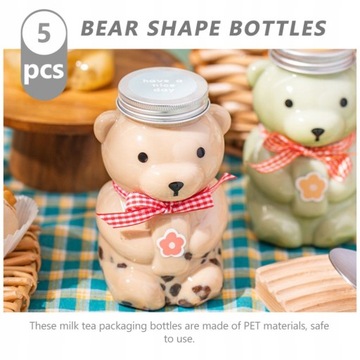 одноразовые бутылки для питья 5 штук плюшевые мишки