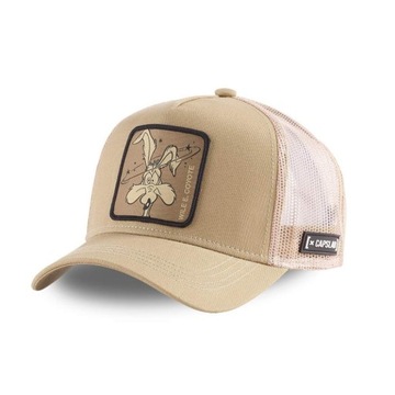 Czapka z daszkiem Capslab LOONEY TUNES Coyote Trucker beżowy kojot wiluś