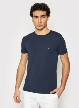 TOMMY HILFIGER MĘSKI T-SHIRT GRANATOWY L 1SPG