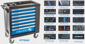 HOGERT HT7G092 ТЕЛЕЖКА ДЛЯ ИНСТРУМЕНТОВ, 354 шт.