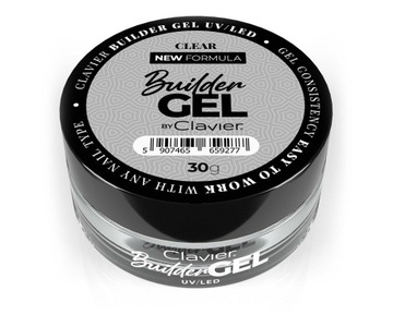 ŻEL BUDUJĄCY DO PRZEDŁUŻANIA PAZNOKCI CLAVIER BUILDER GEL CLEAR UV/LED